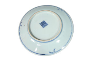 Chinese blauw-witte schotel lotusranken laat-Qing – foto 4