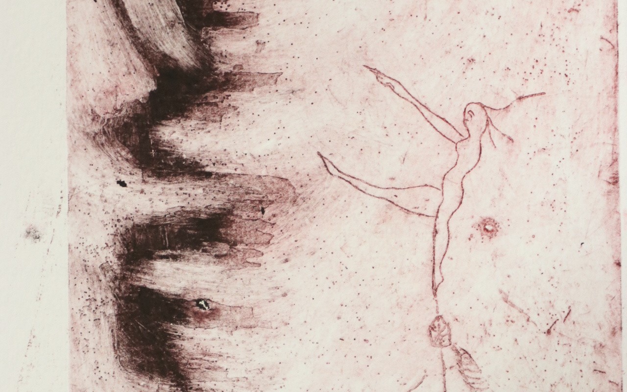 Ets rood danseres vlammen M. Schneider 1973 – hoofdfoto
