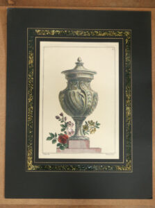 Handgekleurde gravure siervaas Jacque Daumont – foto 1