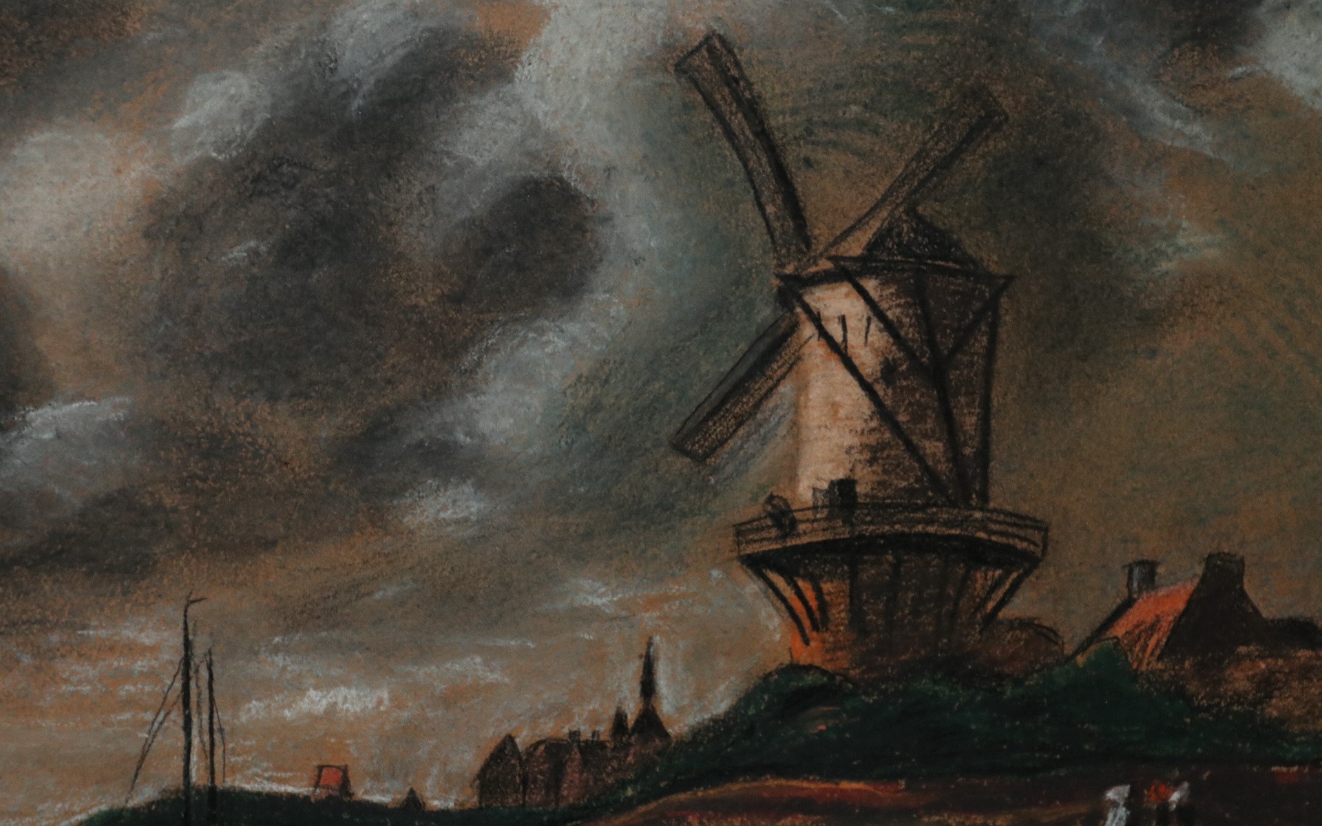 Pastel molen naar Ruisdael Van Zomeren – hoofdfoto