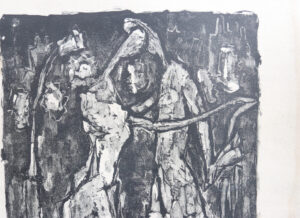 Set van 5 originele litho's zwart-wit Frankrijk – foto 6