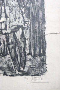 Set van 5 originele litho's zwart-wit Frankrijk – foto 11