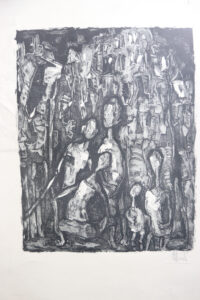 Set van 5 originele litho's zwart-wit Frankrijk – foto 2