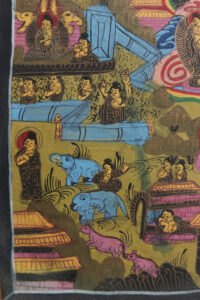 Thangka leven van Boeddha handgeschilderd Nepal – foto 3
