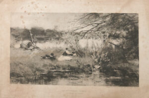 Set fotogravures Haagse School wabi sabi prenten sepia – foto 10