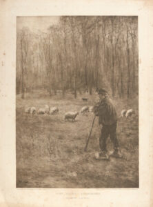 Set fotogravures Haagse School wabi sabi prenten sepia – foto 3