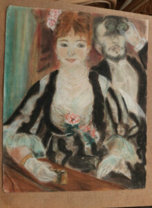 Pastel naar Renoir La Loge theaterloge kopie – foto 1