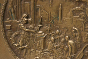 Bronzen tazza met reliëf Minerva, Napoleon III 19e eeuw – foto 6
