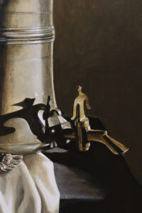 Stilleven met tinnen Schleifkan van het Pottenbakkersgilde – Marjolein van den Berg, acryl op doek – foto 4