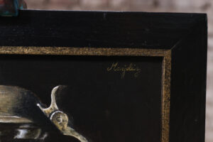 Stilleven met 17e-eeuwse Jan Steen-kan en kastanjes – Marjolein van den Berg, acryl op doek – foto 5