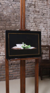 Stilleven met appeltjes en witte kom – Marjolein van den Berg, acryl op doek – foto 2