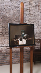 Stilleven met roemer en kistje (bodemvondst) – Marjolein van den Berg, acryl op doek – foto 2