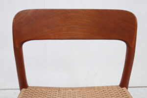 Niels O. Møller stoel model 75 teak papercord Deens design – foto 2