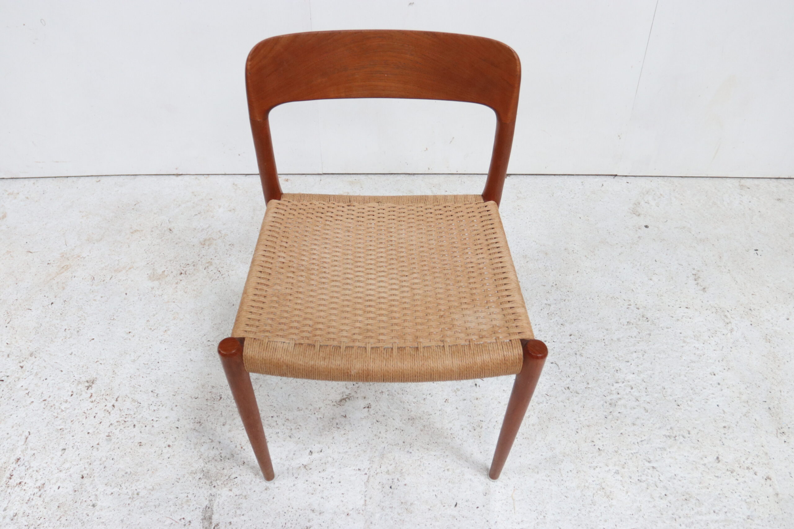 Niels O. Møller stoel model 75 teak papercord Deens design – foto 3