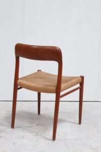 Niels O. Møller stoel model 75 teak papercord Deens design – foto 5