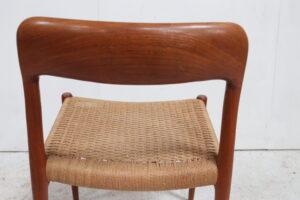 Niels O. Møller stoel model 75 teak papercord Deens design – foto 6
