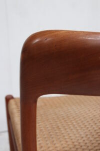 Niels O. Møller stoel model 75 teak papercord Deens design – foto 7