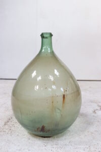 Groene glazen mandfles dame-jeanne bonbonne – foto 1
