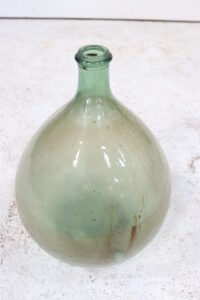 Groene glazen mandfles dame-jeanne bonbonne – foto 2