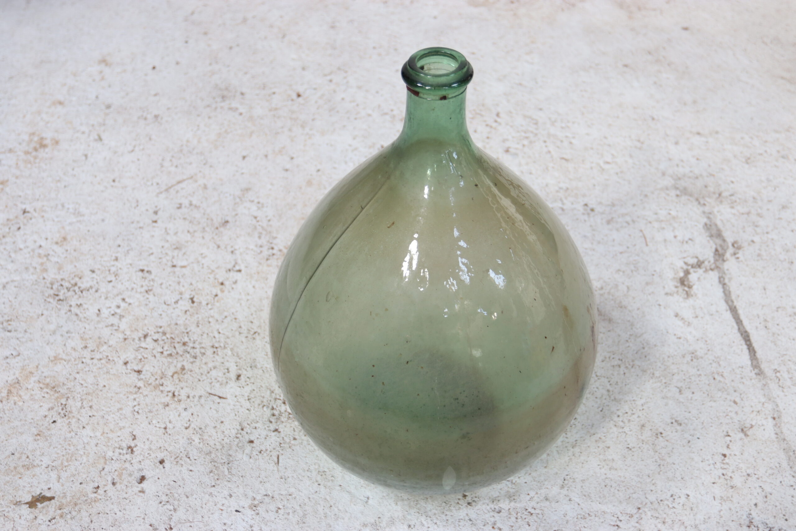 Groene glazen mandfles dame-jeanne bonbonne – foto 5