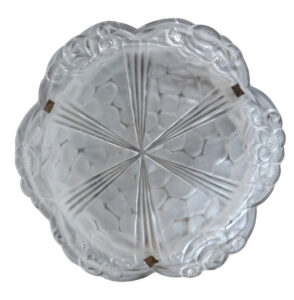 Art deco hanglamp Degué geperst glas messing – foto 6