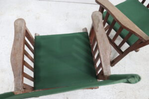 Set van 2 houten regisseursstoelen groen canvas – foto 8