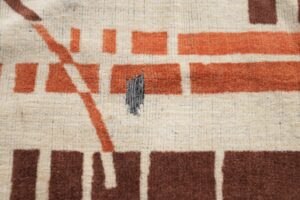 Art deco velours kleed oranje bruin jaren 30 – foto 6