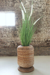 bananenblad plantenpot op voet gevlochten vaas plantenmand – foto 2