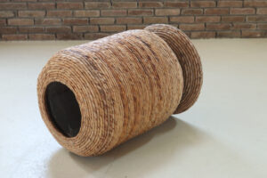 bananenblad plantenpot op voet gevlochten vaas plantenmand – foto 6