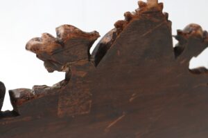 Dantesca stoel gesneden hout leeuwenkoppen neorenaissance – foto 16