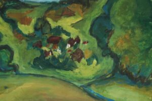 Gouache heuvellandschap Carry 1976 – foto 2