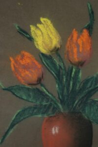 Pastel tulpen in vaas – foto 2