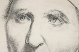 Potloodtekening portret man met muts – foto 4