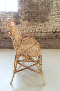 rotan bankje bloemvorm tweezits vintage – foto 7