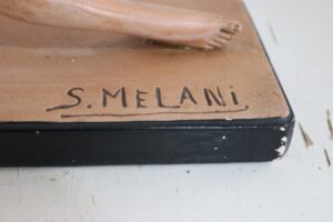 Salvatore Melani art deco beeld vrouw met fazant – foto 7
