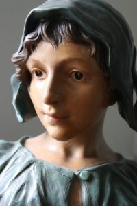 A.J. Scotte Fleur des champs art nouveau buste meisje terracotta – foto 3