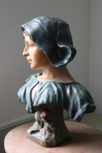 A.J. Scotte Fleur des champs art nouveau buste meisje terracotta – foto 4