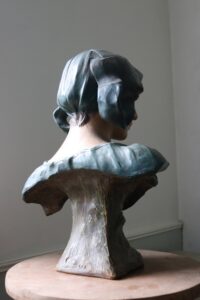 A.J. Scotte Fleur des champs art nouveau buste meisje terracotta – foto 6