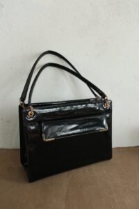 Vintage Coblentz Original handtas zwart lakleer jaren 60 – foto 1
