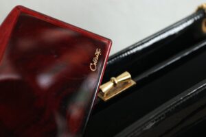 Vintage Coblentz Original handtas zwart lakleer jaren 60 – foto 13
