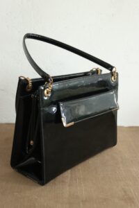 Vintage Coblentz Original handtas zwart lakleer jaren 60 – foto 3
