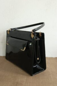 Vintage Coblentz Original handtas zwart lakleer jaren 60 – foto 4