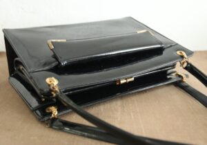 Vintage Coblentz Original handtas zwart lakleer jaren 60 – foto 7